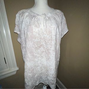 New Directions Belk Plus Size Snake Print Shirt XXL NWT SLEEVELESS WHITE TAN